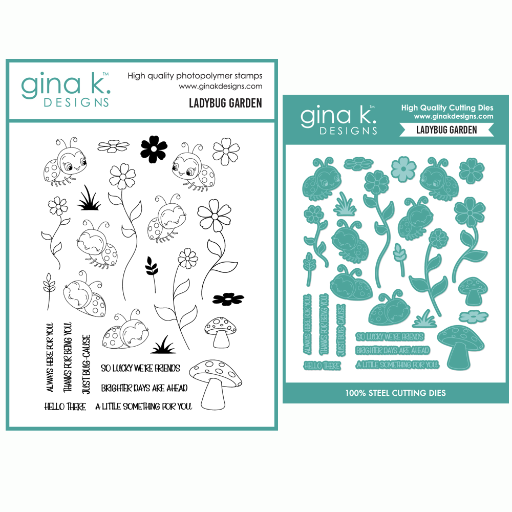 Gina K Designs Ladybug Garden Stamps and Dies