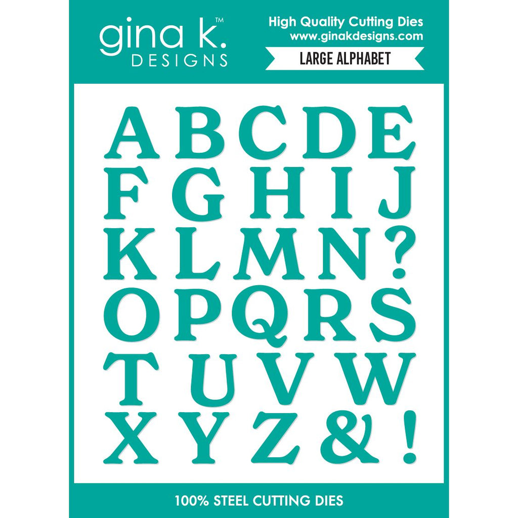 Gina K Designs Large Alphabet Dies dwdie0714
