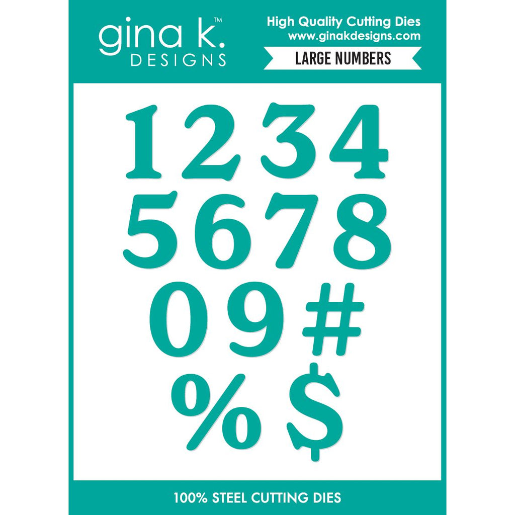 Gina K Designs Large Numbers Dies dwdie0732