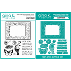 Gina K Designs Leafy Frame Stamps and Dies