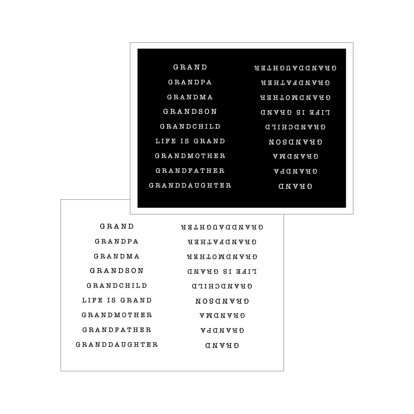 Gina K Designs Life is Grand Sentiment Sheets sslg out of packaging