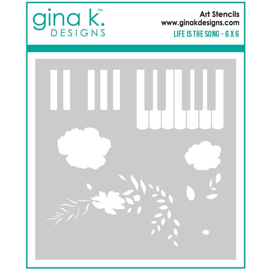 Gina K Designs Life is the Song Stencil lhst01