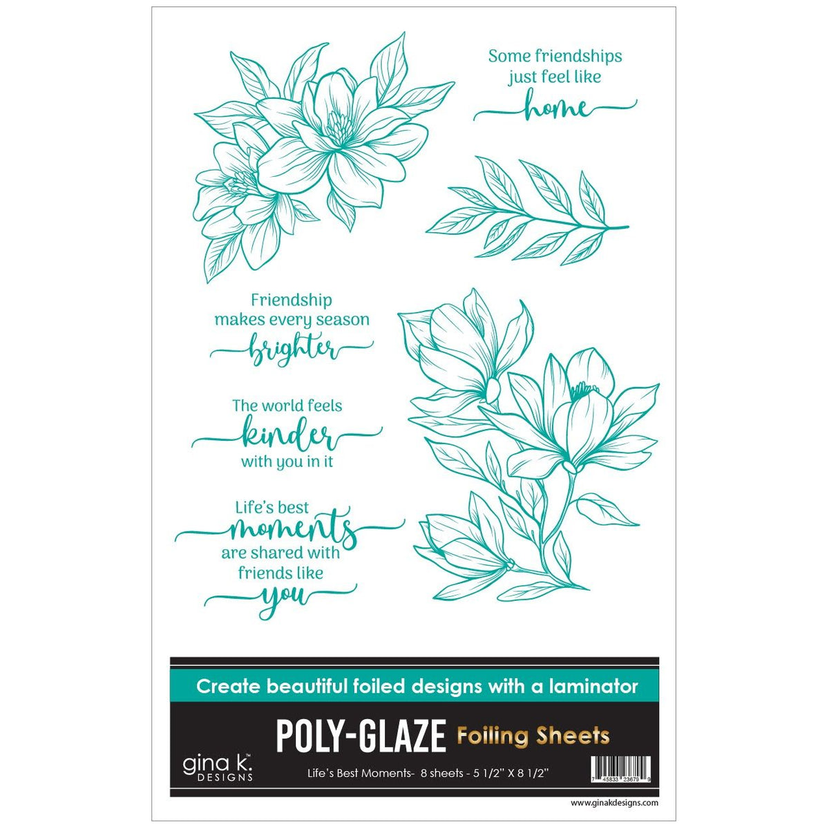 Gina K Designs Life’s Best Moments STAMPtember Exclusive Poly-Glaze Foiling Sheets