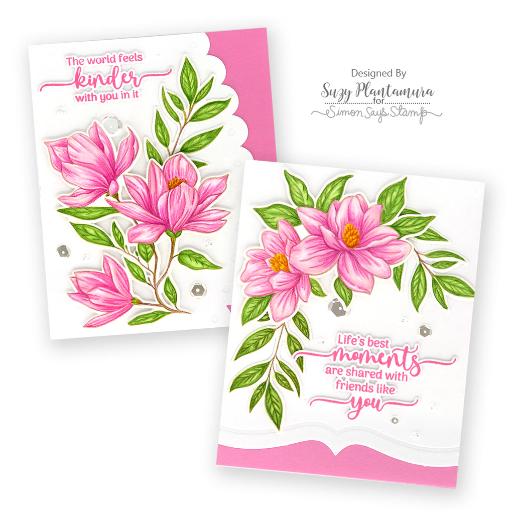 Gina K Designs Life’s Best Moments STAMPtember Exclusive Stamps 2505ssc Floral Card Set Pink | color-code:ALT07