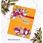 Gina K Designs Life’s Best Moments STAMPtember Exclusive Stamps 2505ssc Floral Friend Card Bold Warm Colors