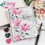 Gina K Designs Life’s Best Moments STAMPtember Exclusive Stamps 2505ssc Floral Friend Card Soft No-line Coloring