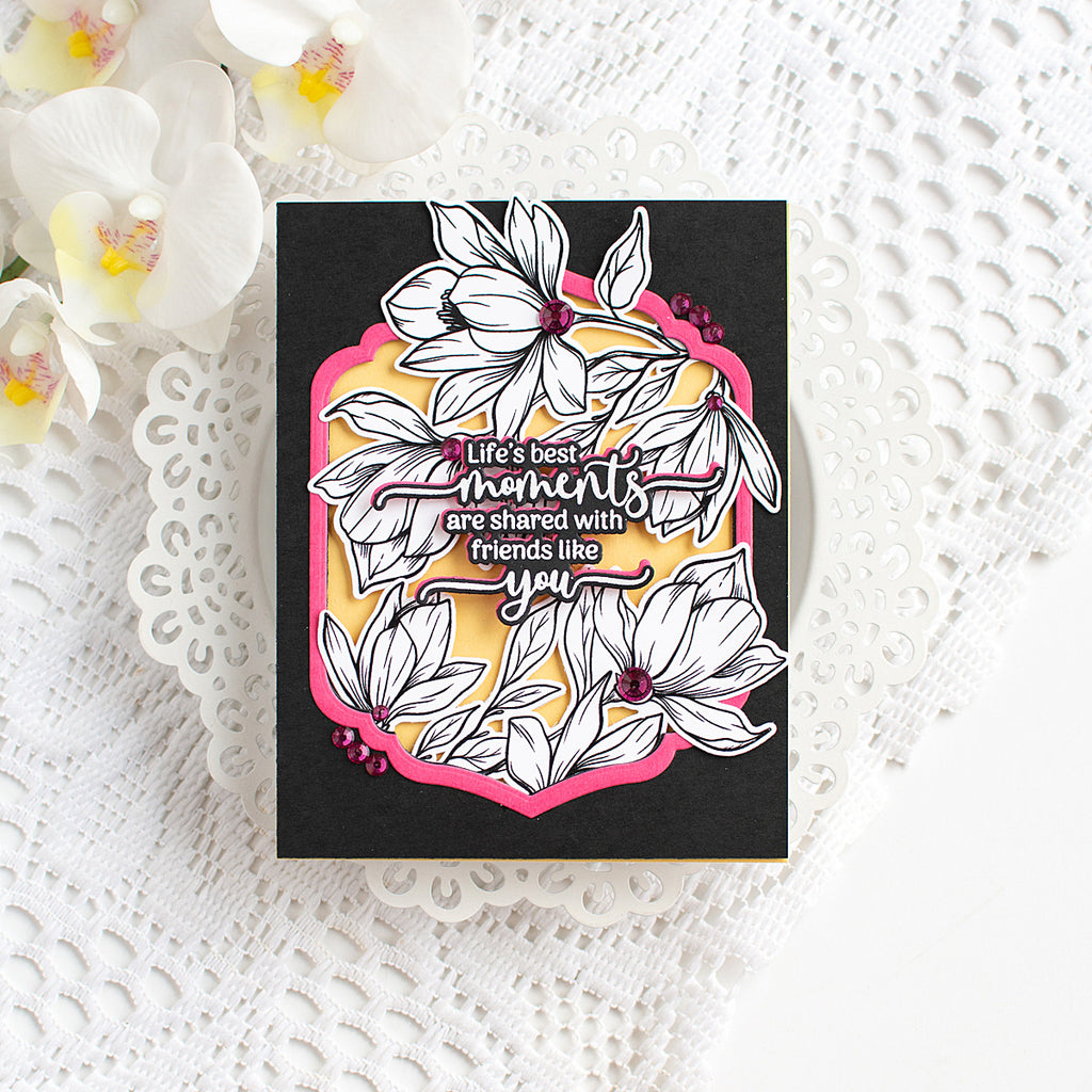 Gina K Designs Life’s Best Moments STAMPtember Exclusive Stamps 2505ssc Floral Friend Card Tropical Blooms | color-code:ALT02