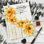 Gina K Designs Life’s Best Moments STAMPtember Exclusive Stamps 2505ssc Floral Friend Card Yellow Cascade