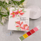 Gina K Designs Life’s Best Moments STAMPtember Exclusive Stamps And Dies Floral Friend Card Coral and Pink | color-code:ALT01