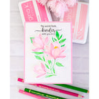 Gina K Designs Life’s Best Moments STAMPtember Exclusive Stamps And Dies Floral Friend Card Palest Pink