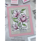 Gina K Designs Life’s Best Moments STAMPtember Exclusive Stamps And Dies Floral Friend Card Soft Pink