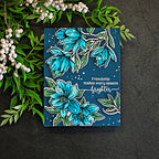 Gina K Designs Life’s Best Moments STAMPtember Exclusive Stamps Dies Stencils and Poly-Glaze Floral Friend Card Bold Blues | color-code:ALT02