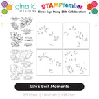 Gina K Designs Life’s Best Moments STAMPtember Exclusive Stamps Dies and Stencils