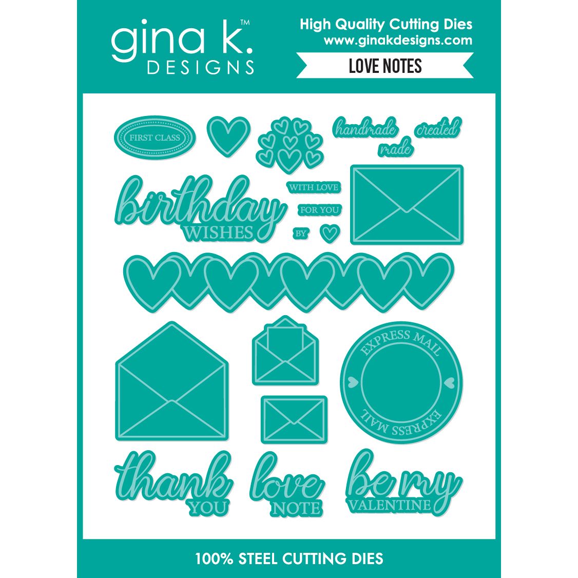 Gina K Designs Love Notes Dies die0733