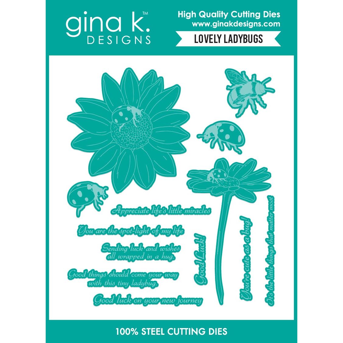 Gina K Designs Lovely Ladybugs Dies die0805