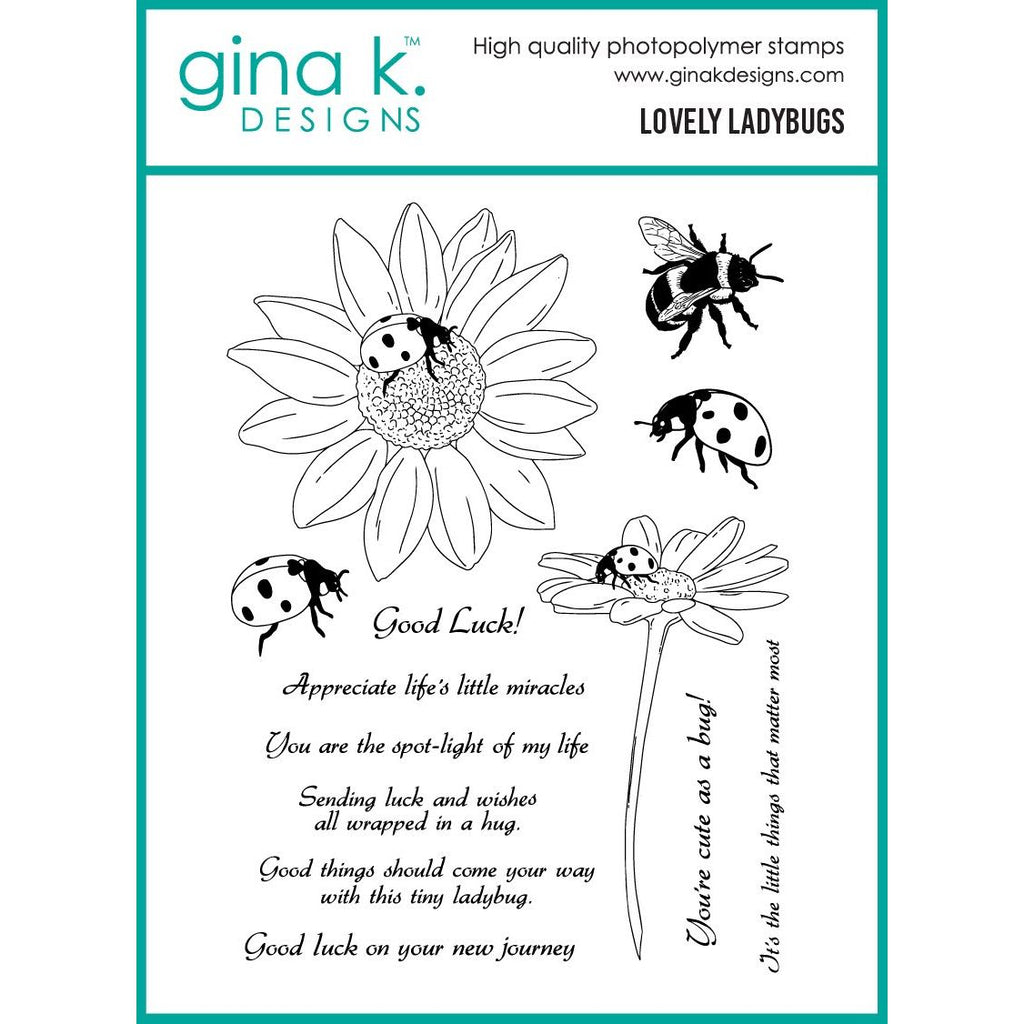 Gina K Designs Lovely Ladybugs Stamps hs81