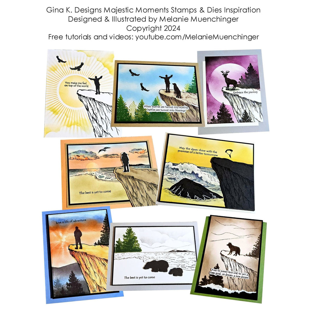 Gina K Designs Majestic Moments Stamps and Dies Bundle mmdie0532 samples