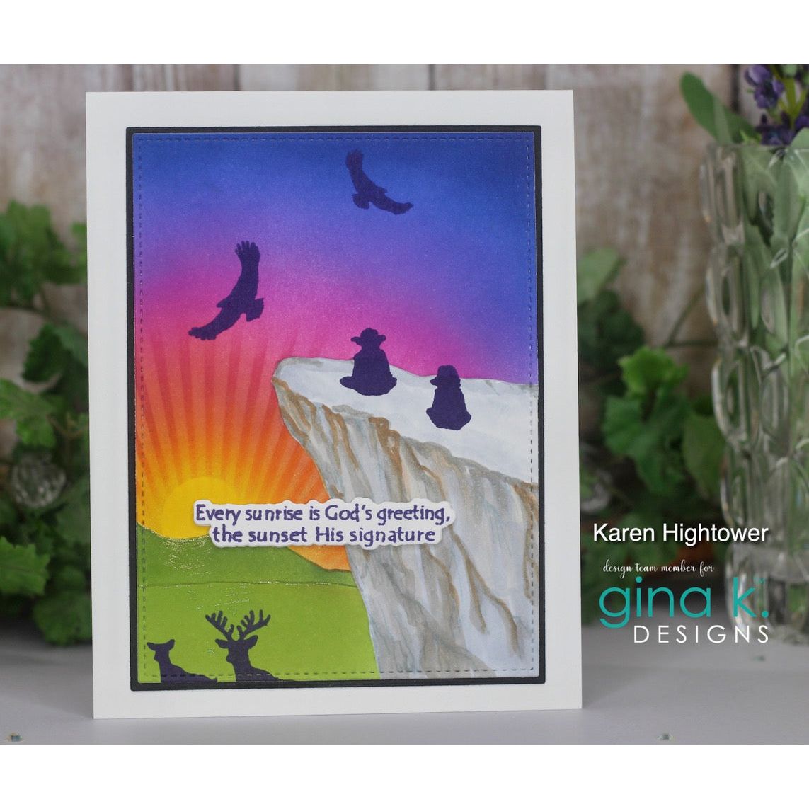 Gina K Designs Majestic Moments Stamps and Dies Bundle mmdie0532 signature