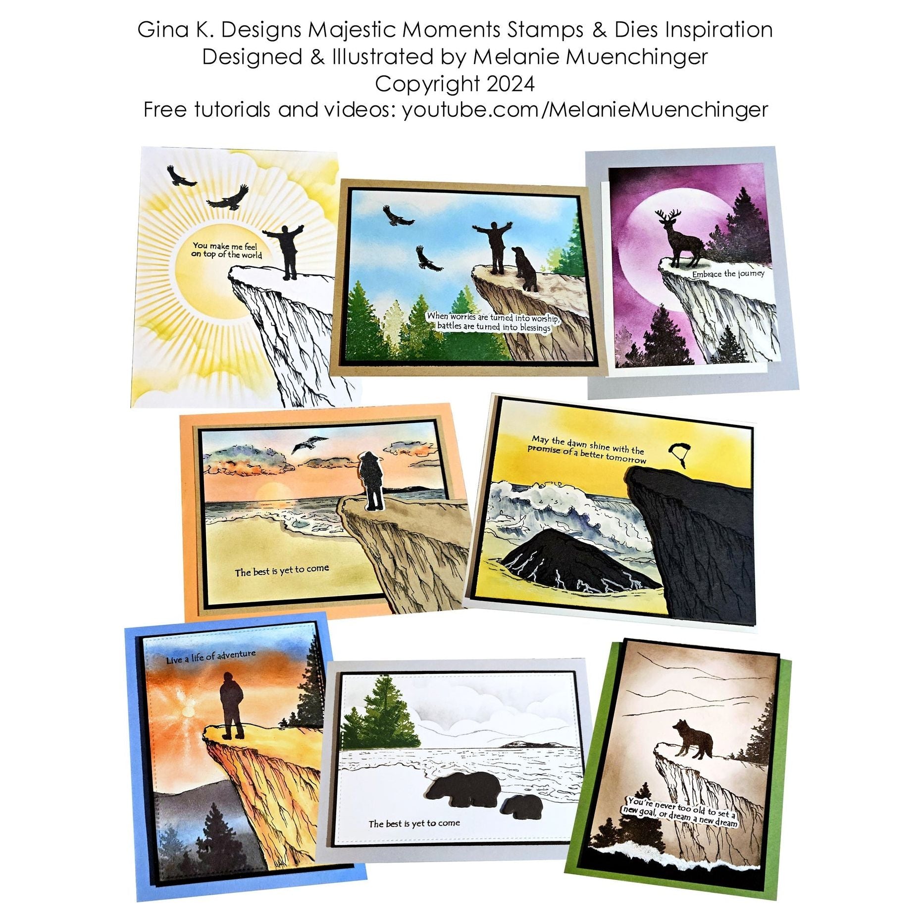 Gina K Designs Majestic Moments Stamps mm143 samples