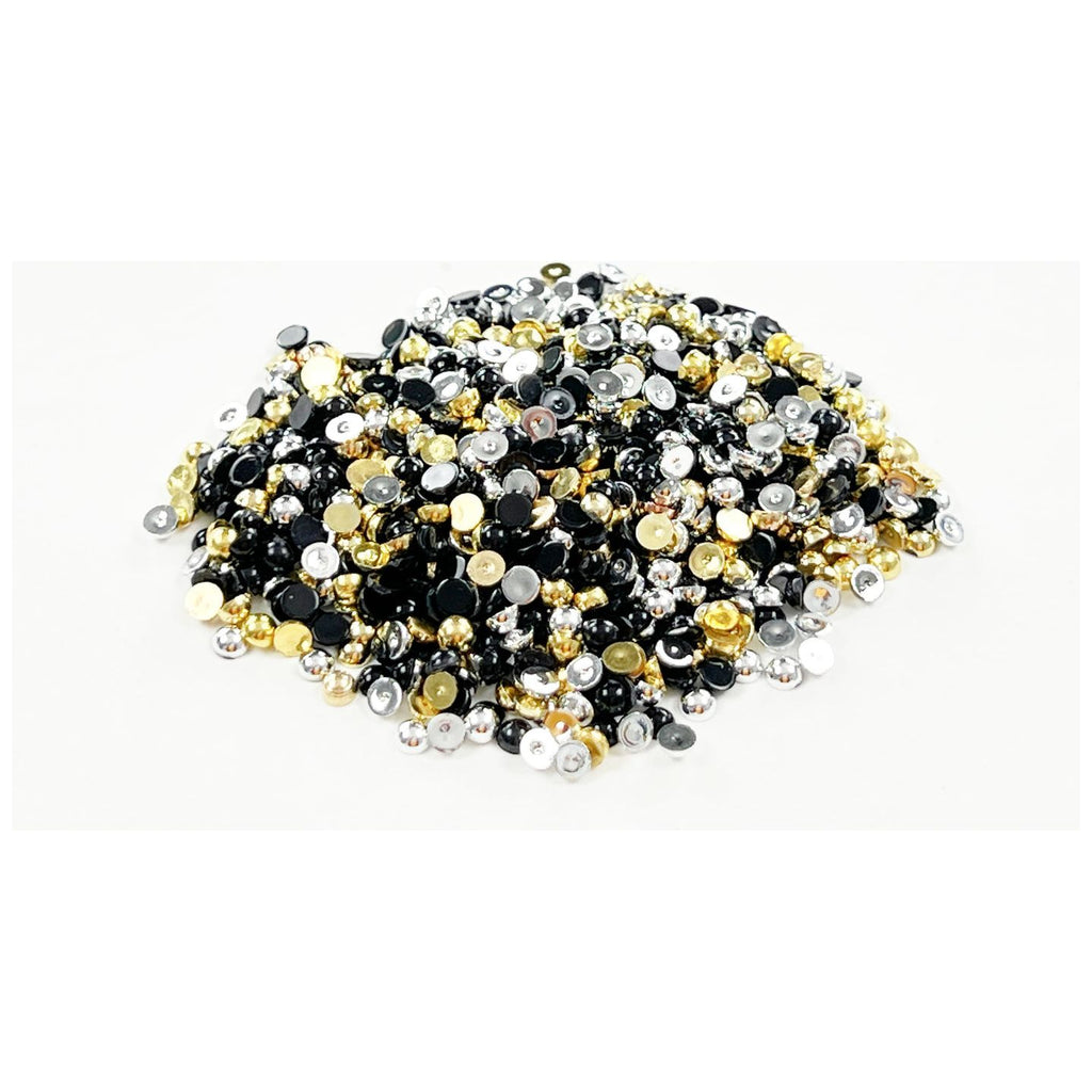 Gina K Designs Mini Pearl Mix Black Gold and Silver Embellishments
