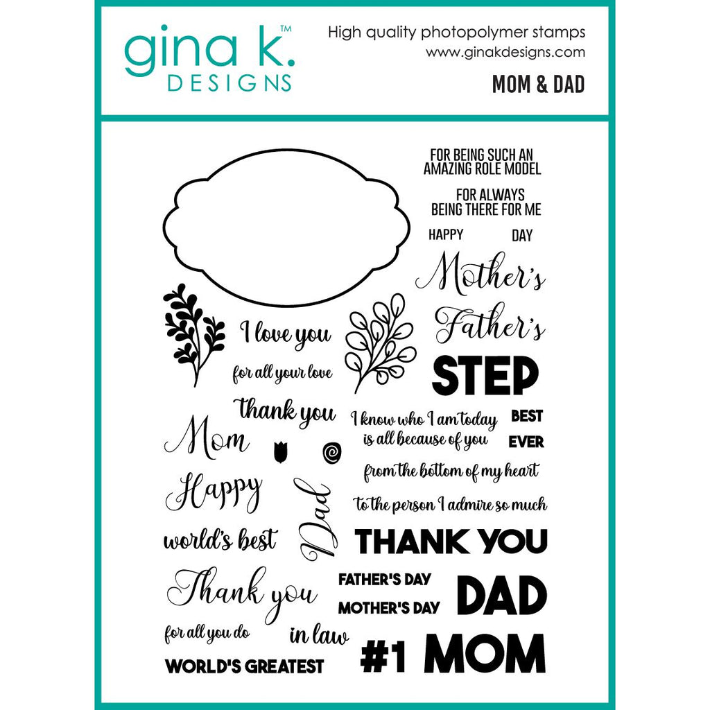 Gina K Designs Mom and Dad Stamps bs85