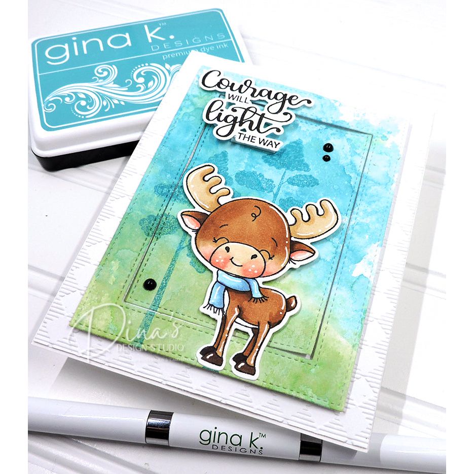 Gina K Designs Moose Tracks Courage will light the way card