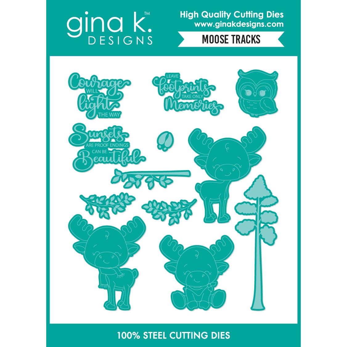 Gina K Designs Moose Tracks Dies die0734