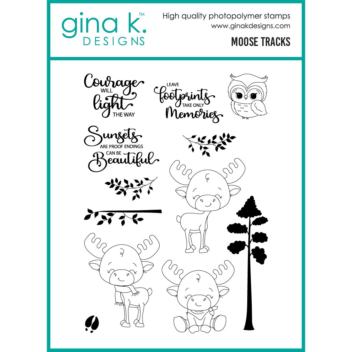 Gina K Designs Moose Tracks Stamps dg19