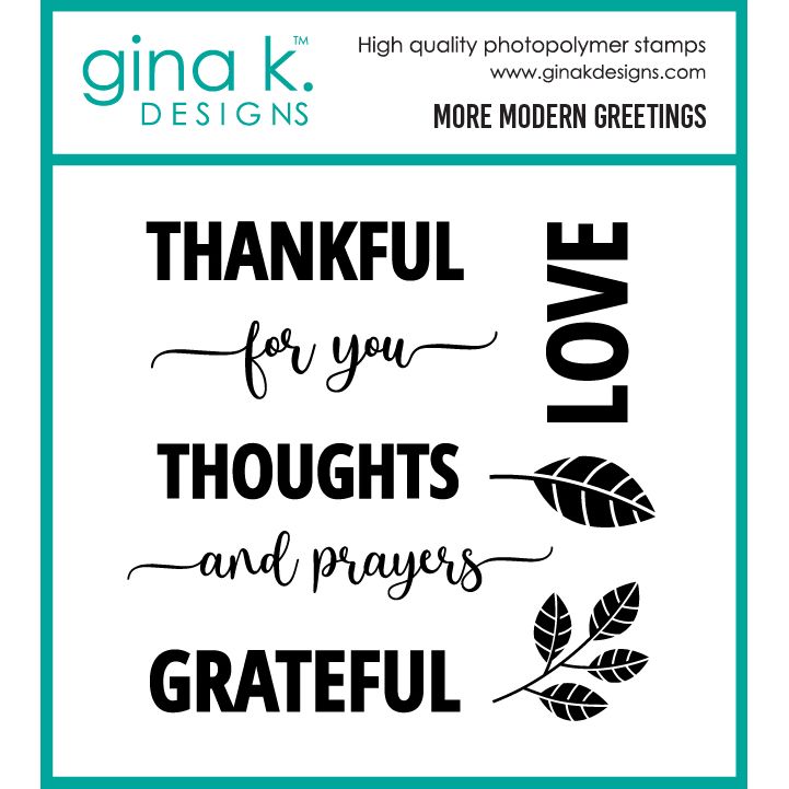 Gina K Designs More Modern Greetings Stamps gkd362
