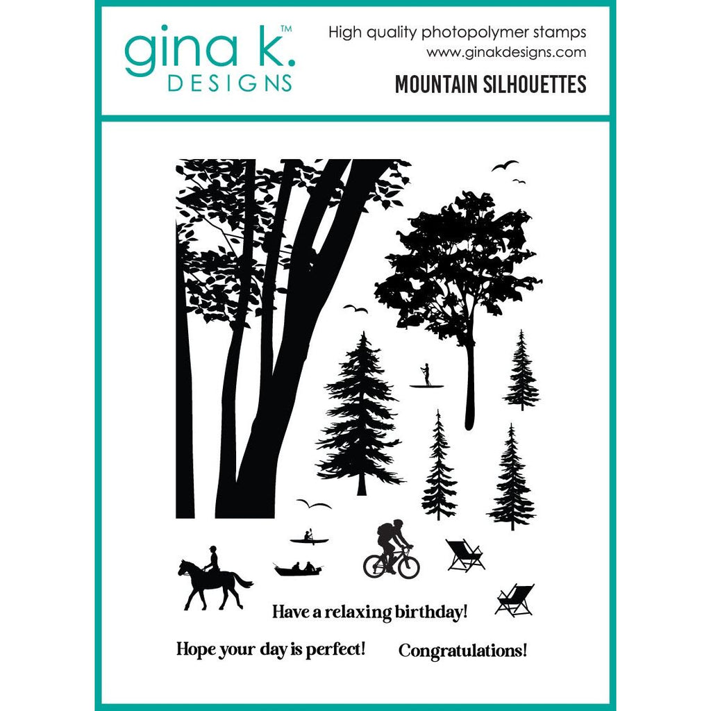 Gina K Designs Mountain Silhouettes Stamps gkd366