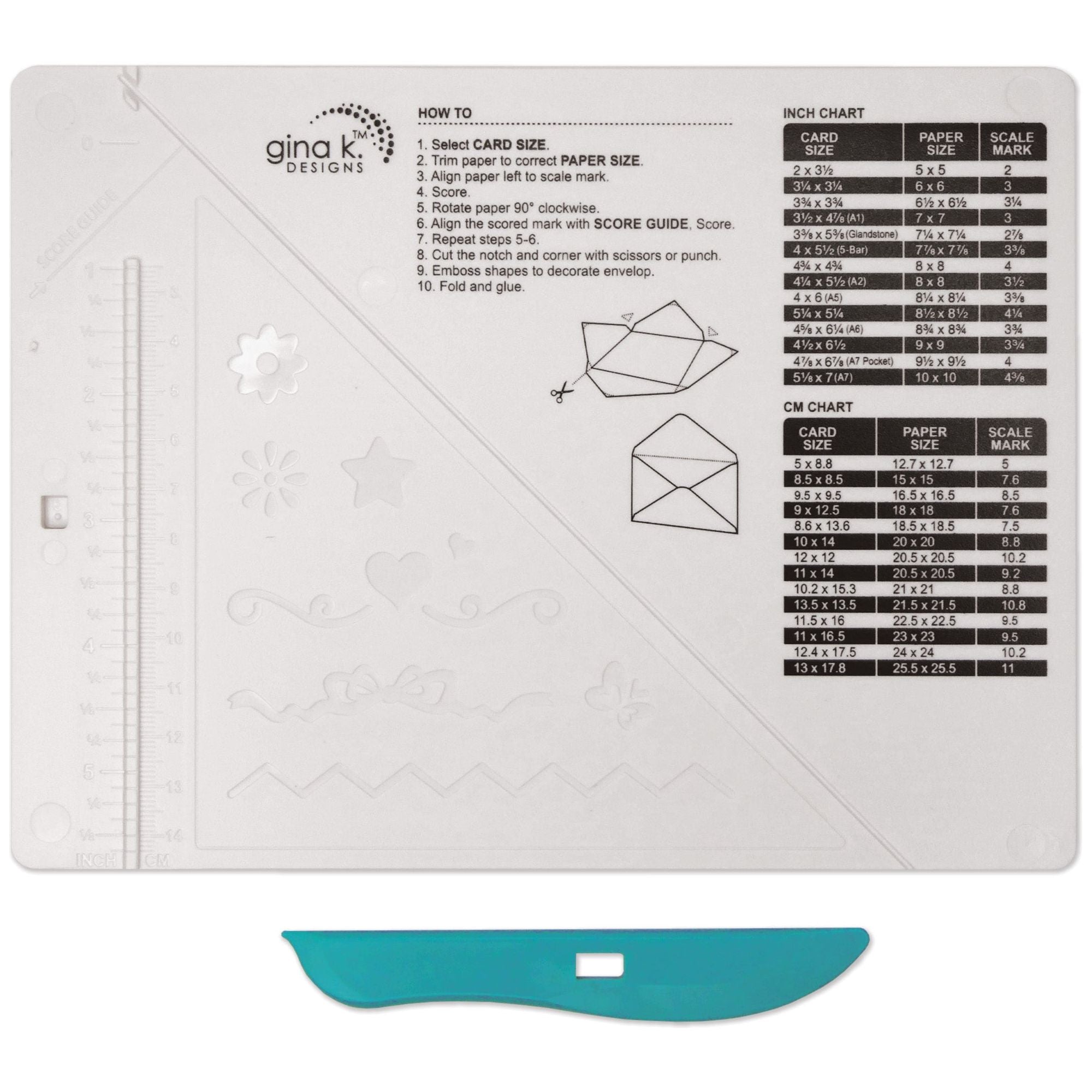 Gina K Designs Multi-Purpose Scoring Board mpsb Back