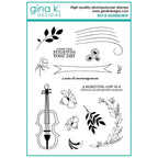 Gina K Designs Note of Encouragements Stamps and Dies lhdie0541 stamps only