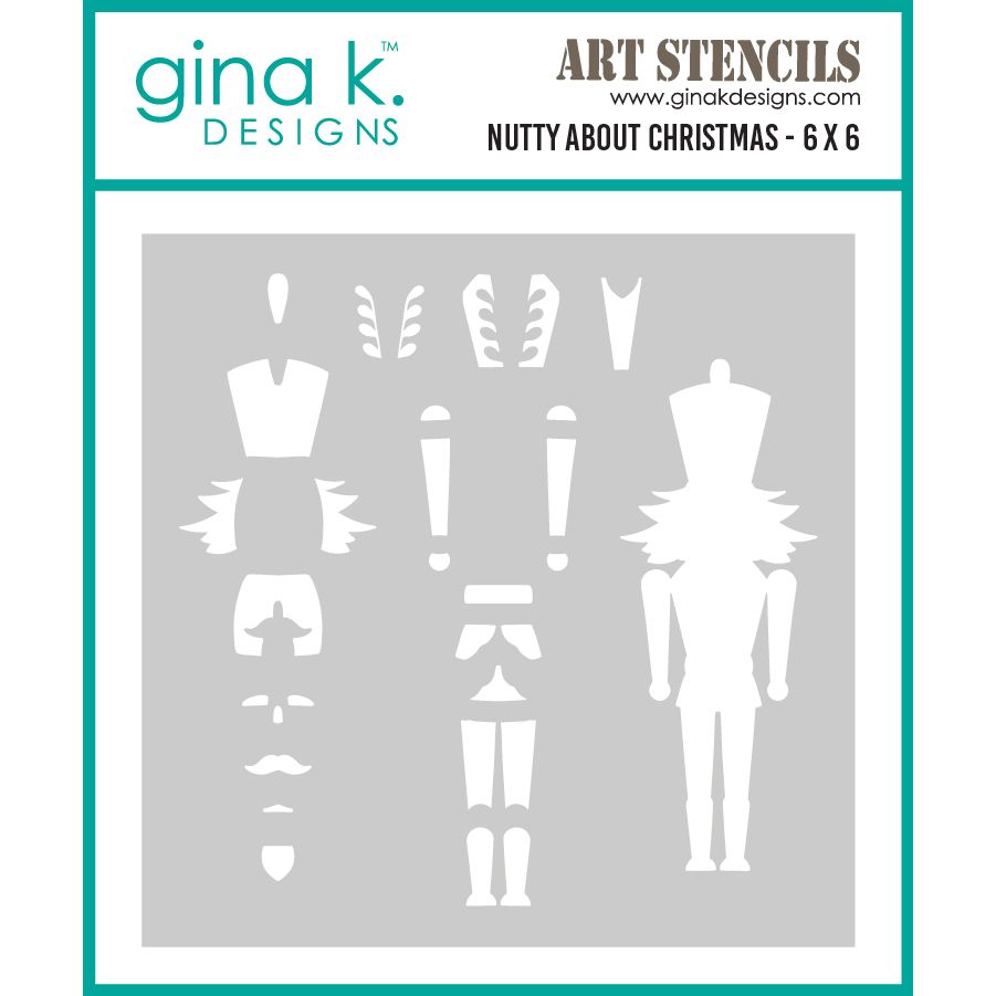 Gina K Designs Nutty About Christmas Stencil lhgkdst133