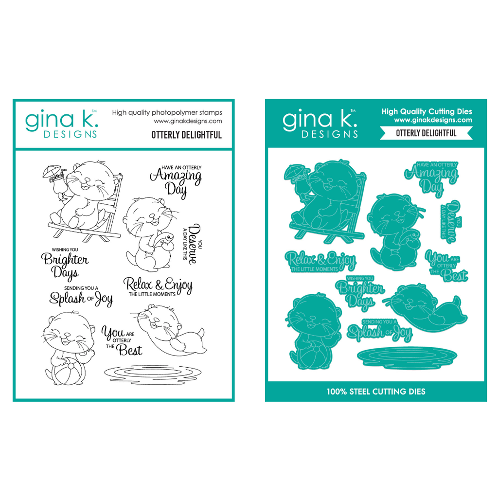 Gina K Designs Otterly Delightful Stamps and Dies