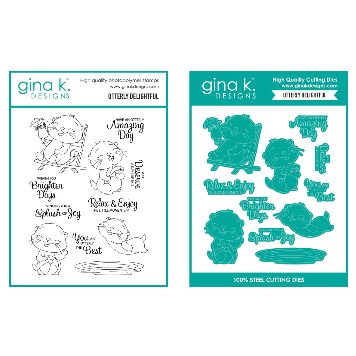 Gina K Designs Otterly Delightful Stamps and Dies