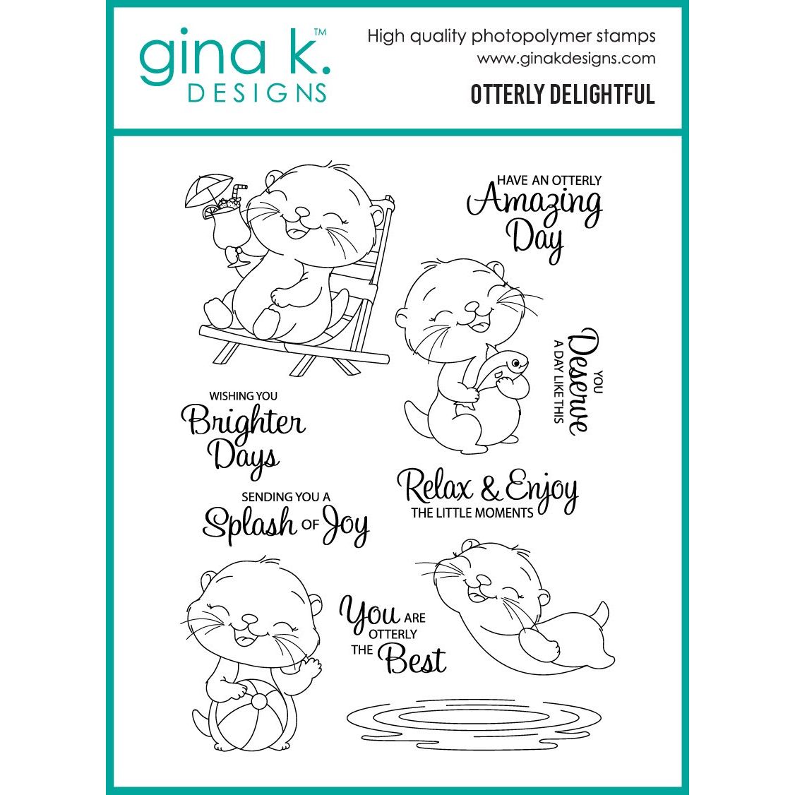 Gina K Designs Otterly Delightful Stamps dg25