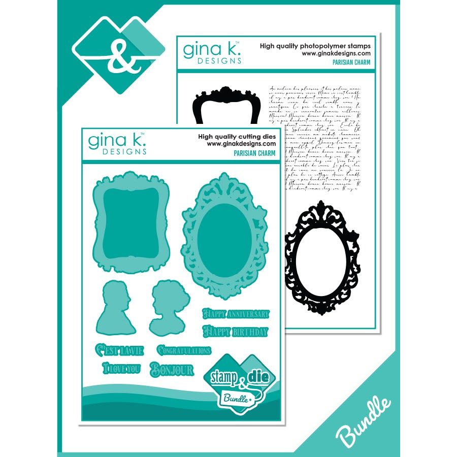 Gina K Designs Parisian Charm Stamps and Dies Bundle hsdie0500