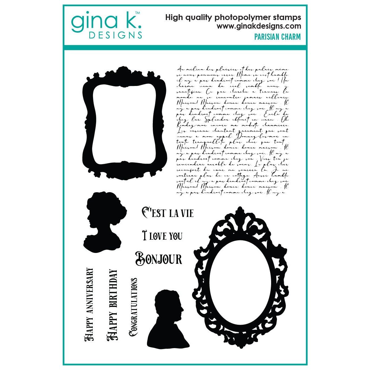 Gina K Designs Parisian Charm Stamps hs63