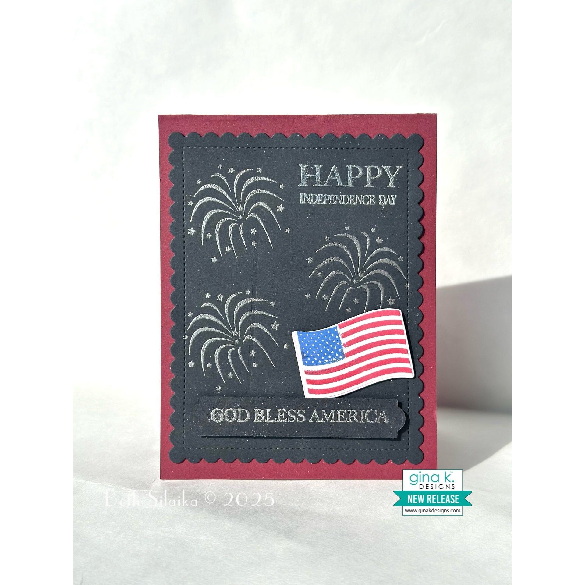 Gina K Designs Patriotic Heroes Stamps bs76 god bless