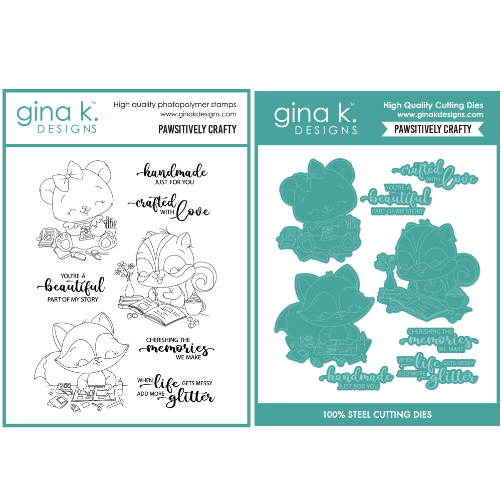 Gina K Designs Pawsitively Crafty Stamps and Dies