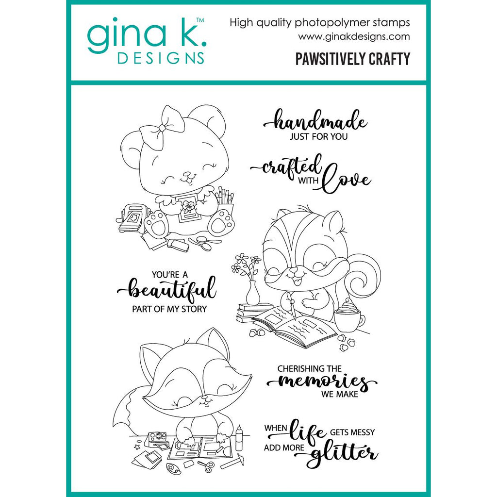Gina K Designs Pawsitively Crafty Stamps dg21