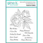 Gina K Designs Peaceful Peonies Stamps hs74