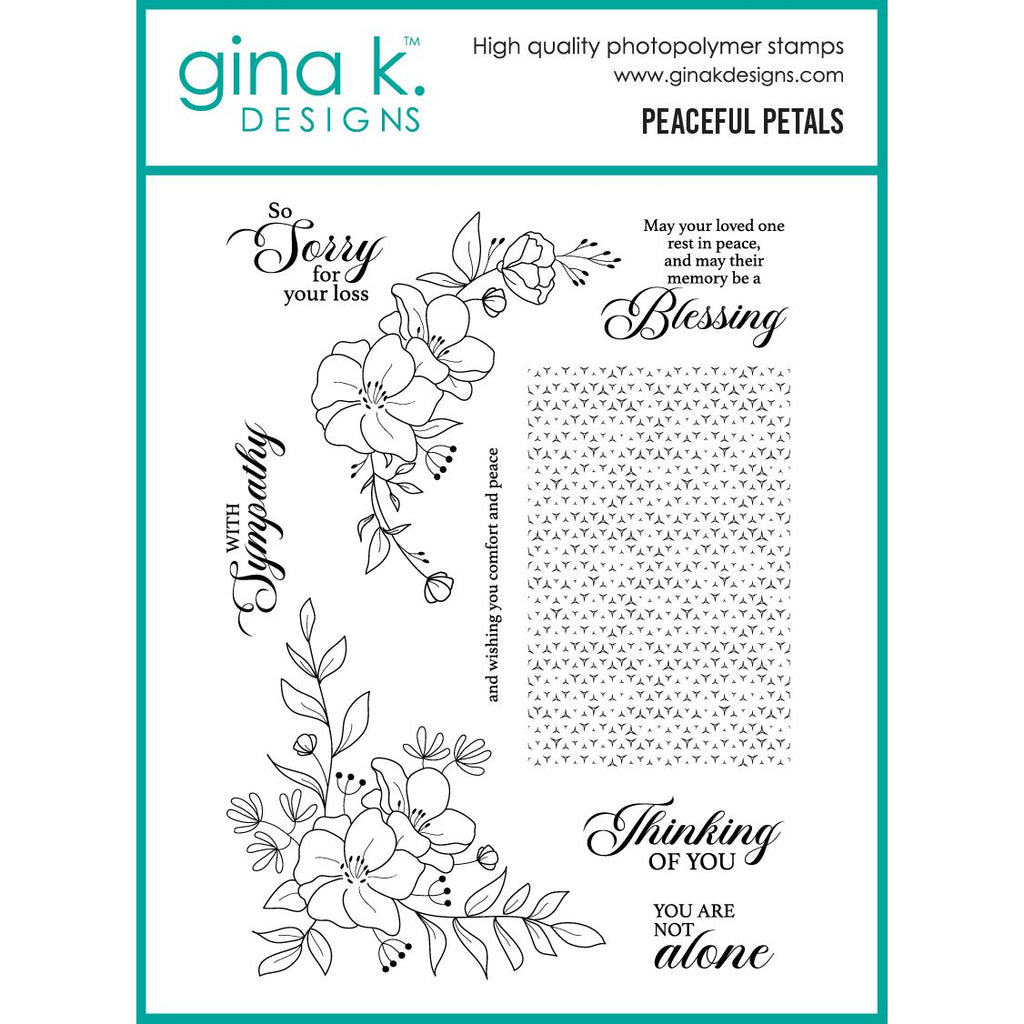 Gina K Designs Peaceful Petals Stamps gkd344
