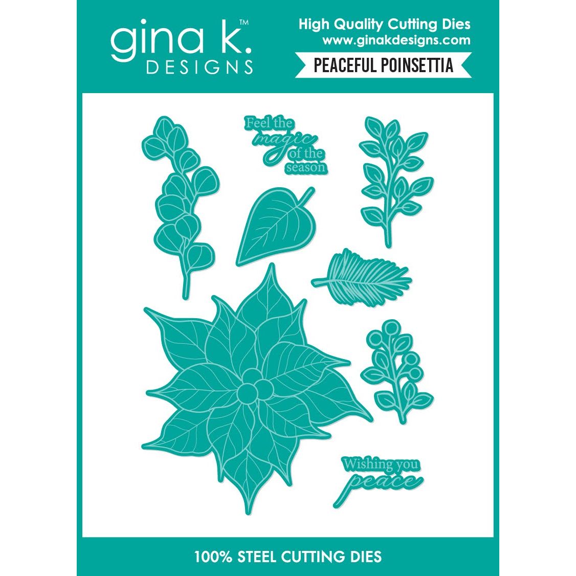 Gina K Designs Peaceful Poinsettia Dies die0704