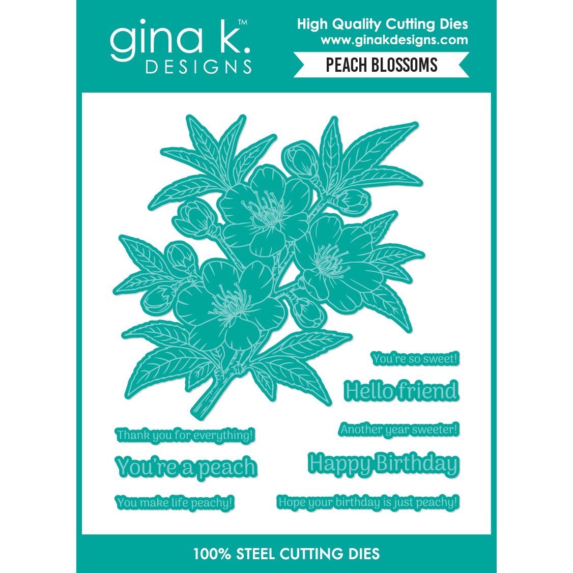 Gina K Designs Peach Blossoms Dies die0771