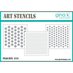Gina K Designs Polka Dots Art Stencils dwgkdst130