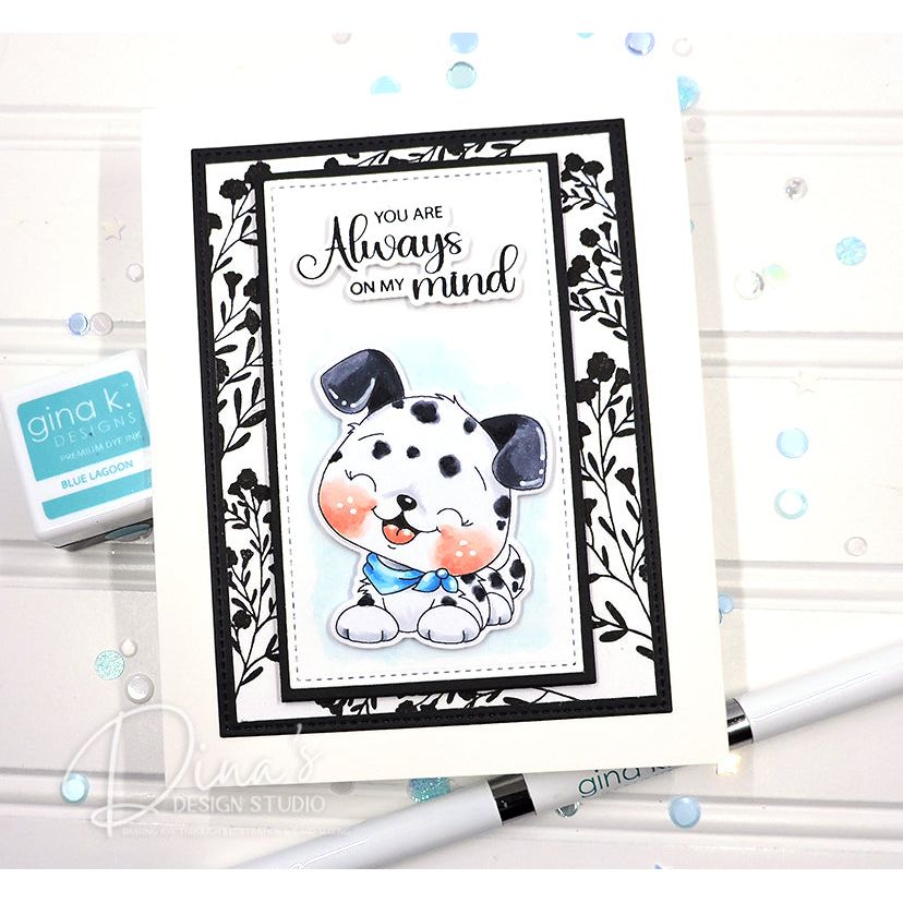 Gina K Designs Puppies On My Mind Stamps and Dies Bundle dgdie0516 Dalmatian