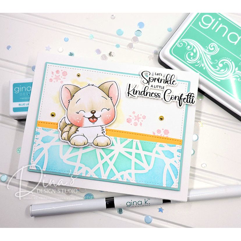 Gina K Designs Puppies On My Mind Stamps dg11 Confetti