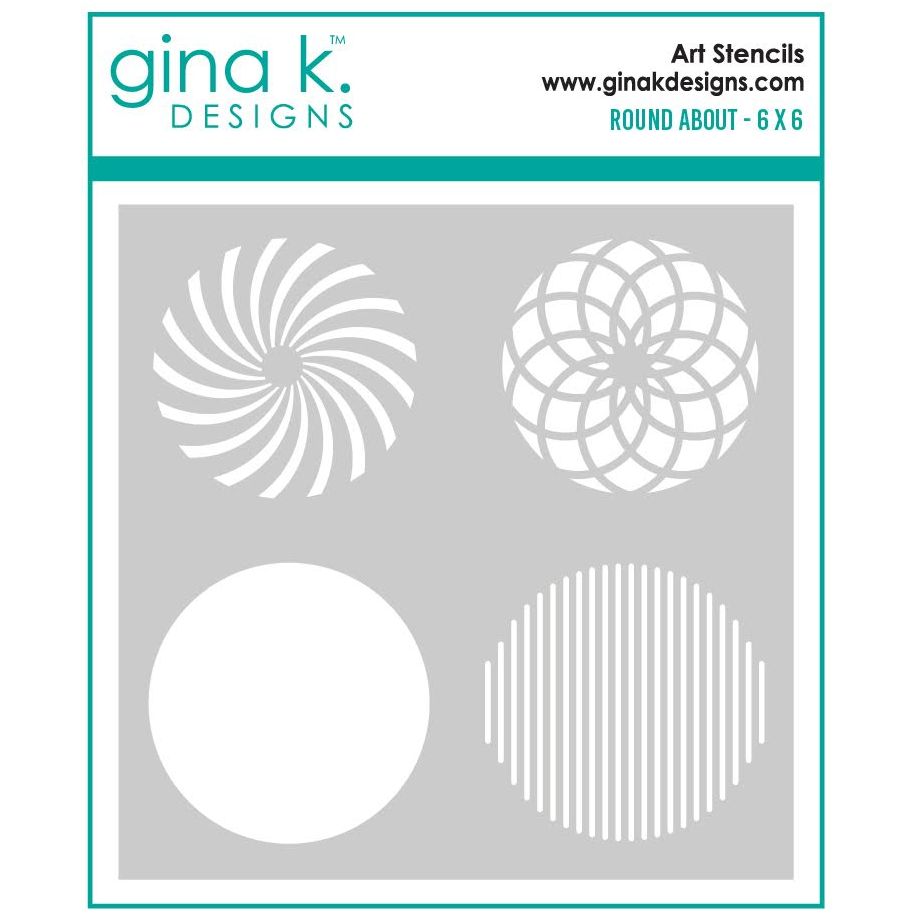 Gina K Designs Round About Stencil gkdst99