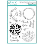 Gina K Designs Roundabout Florals Stamps and Dies Bundle dwdie0501 STAMPS